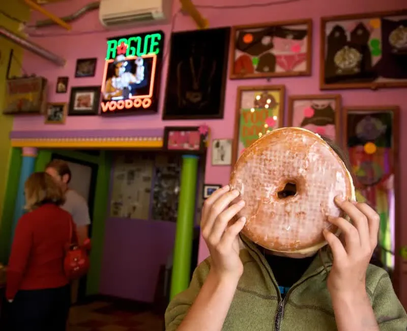 Enjoy sugary treats at Voodoo Doughnut (TravelPortland, 2022)